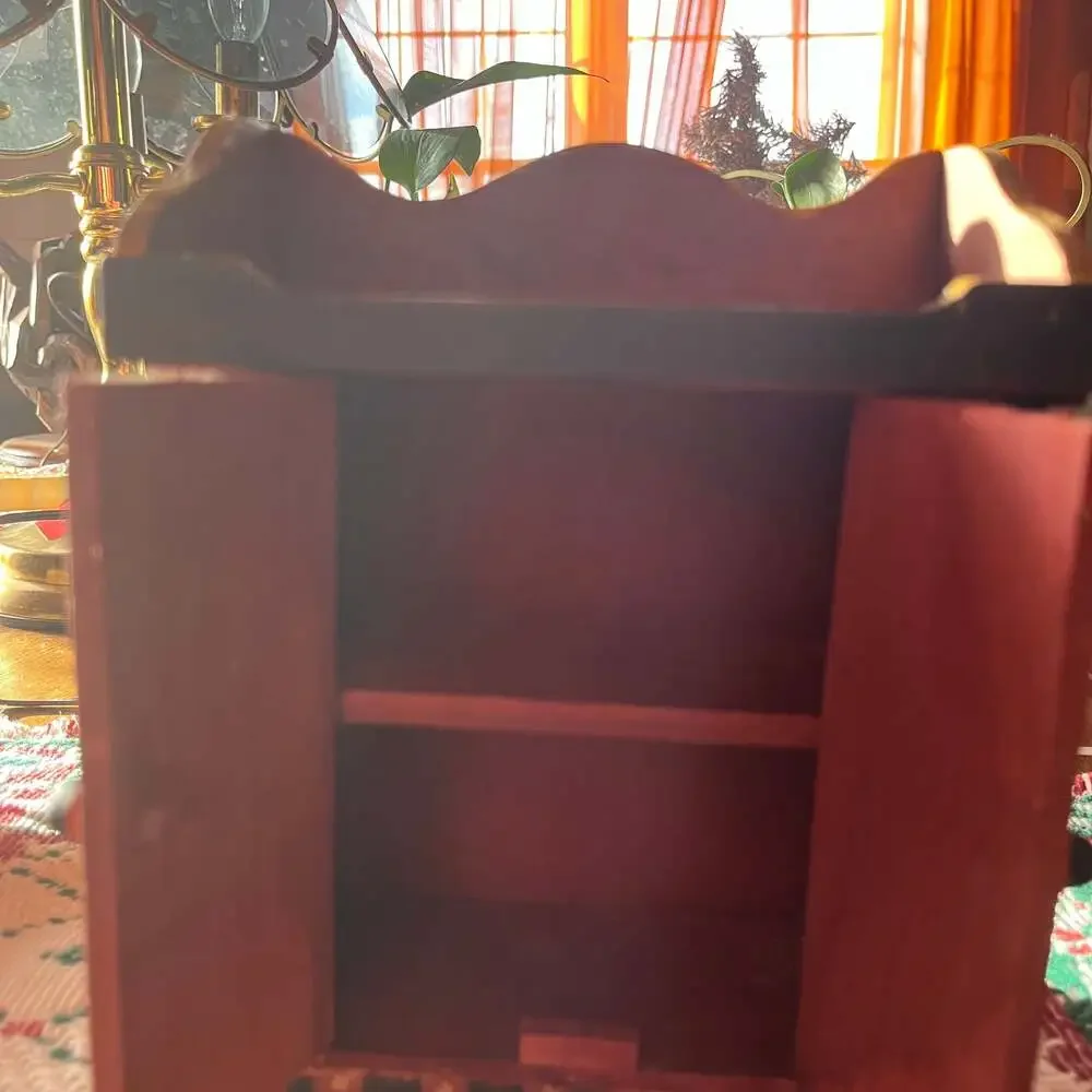 Vintage Hand-Painted Wooden Jewelry Box